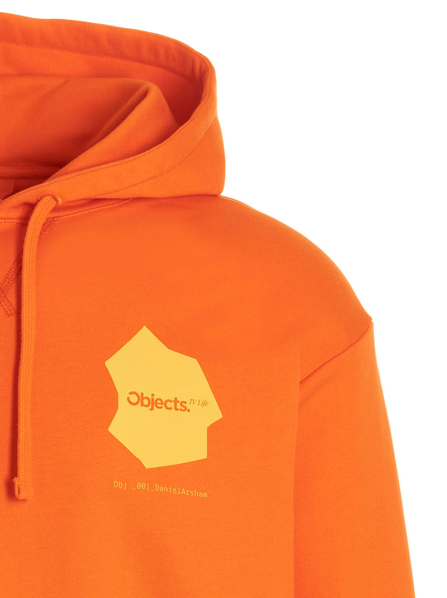 Objects Iv Life Continuity Hoodie For Men Bold Orange 100 Percent Cotton All Day Comfort With Kangaroo Pocket