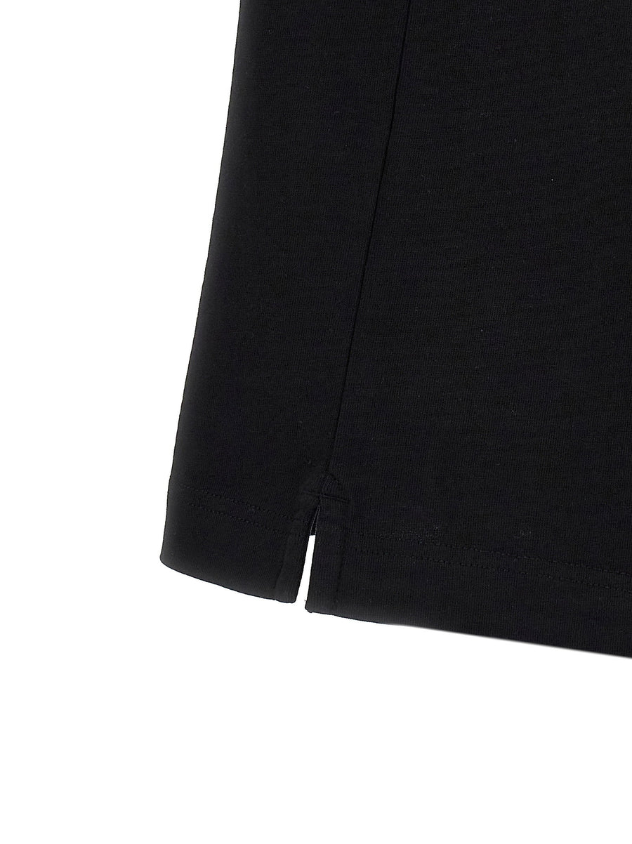 Maison Kitsuné Logo Embroidered T Shirt For Men 100 Percent Cotton Everyday Topwear Minimalist Style