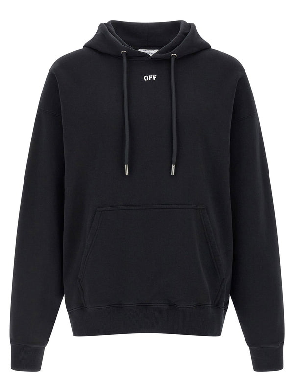 Off White Hoodie For Men Premium Brushed Cotton 3D Spray Arrow Back Graphic Streetwear Essential