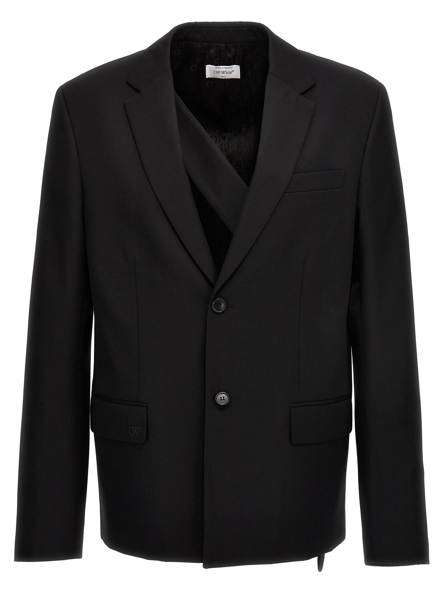 Off White Ow Embroidery Blazer
