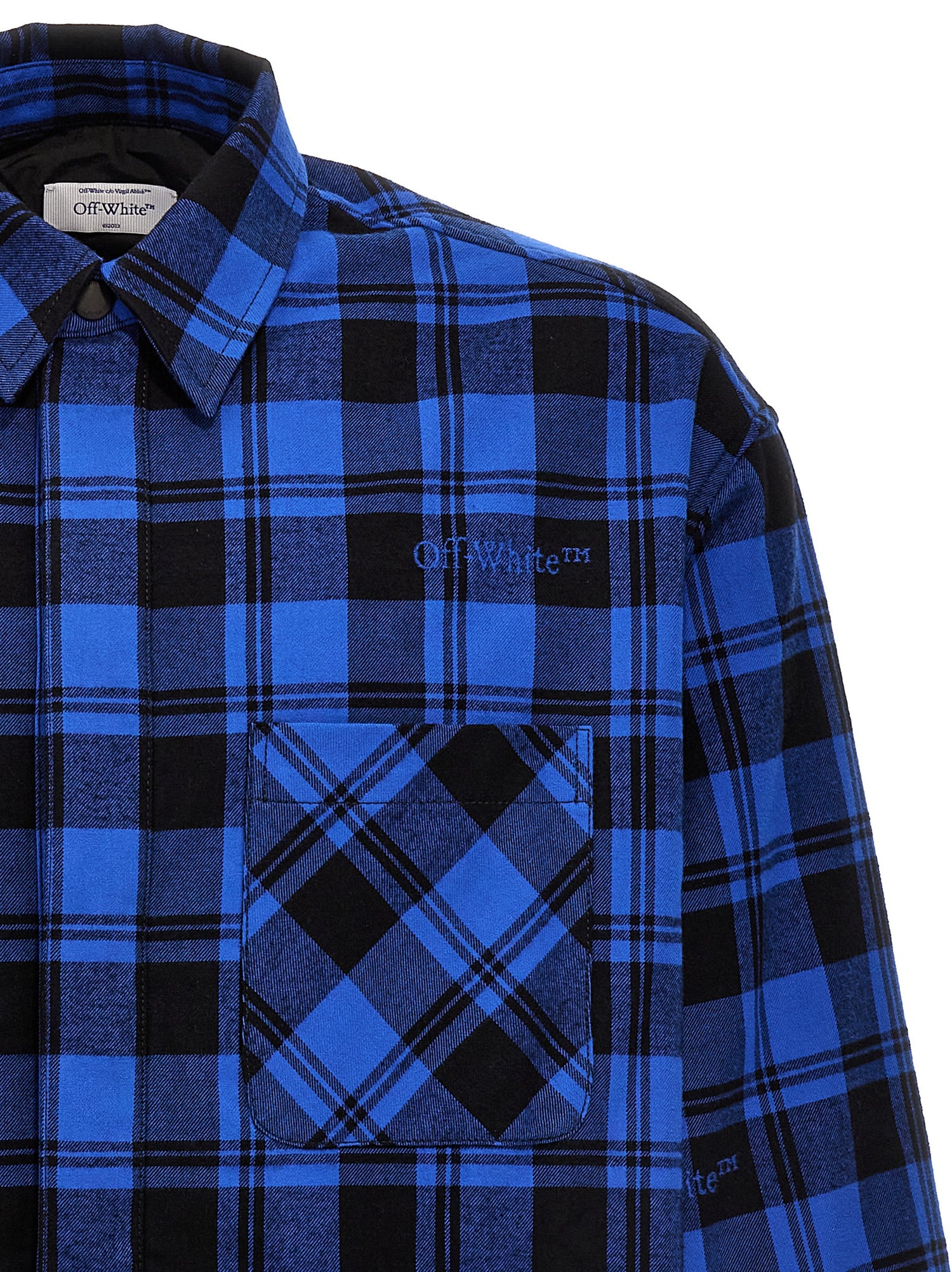 Off White Check Flannel Overshirt