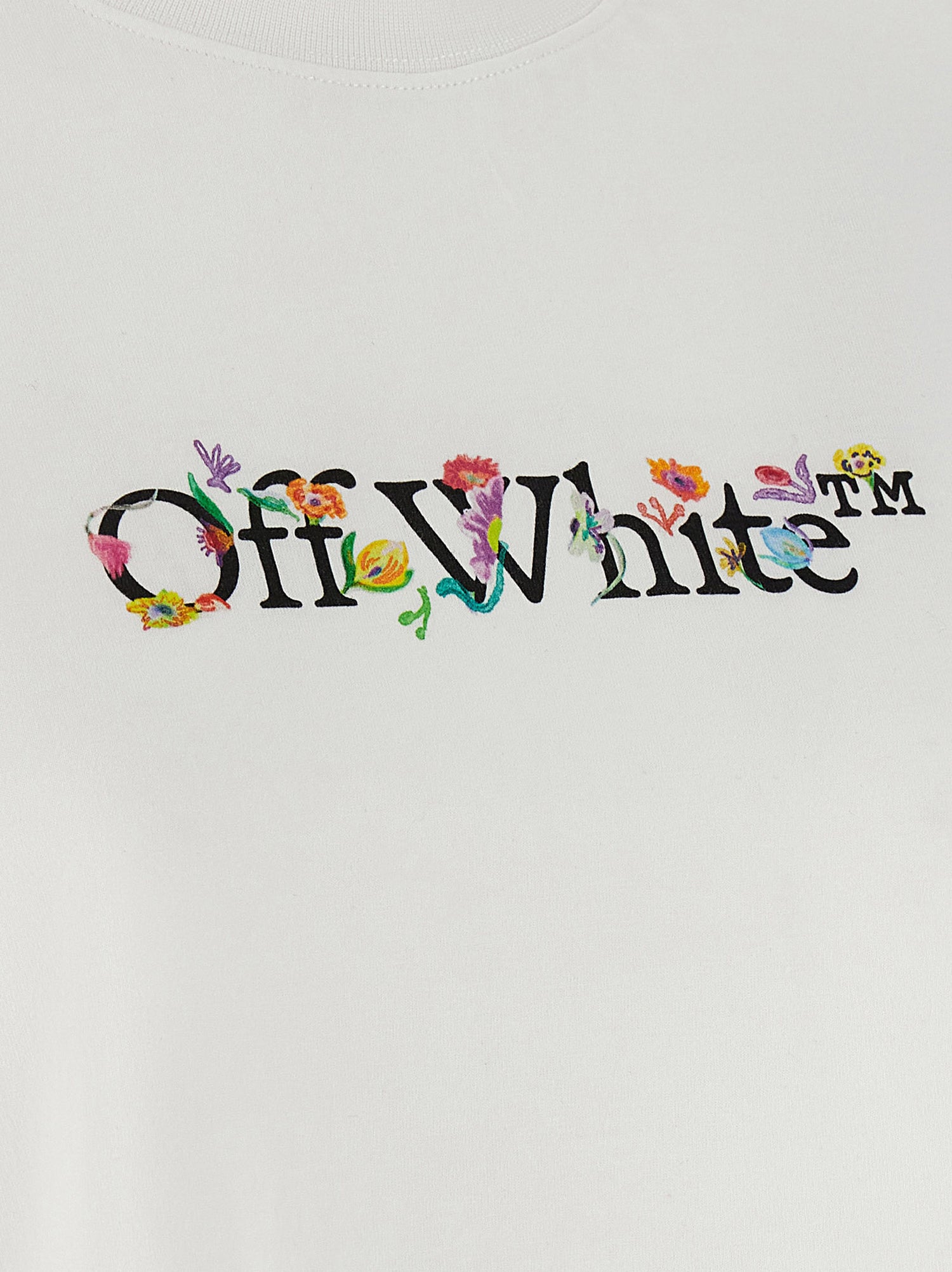 Off White Bookish Glowing Flower T-shirt