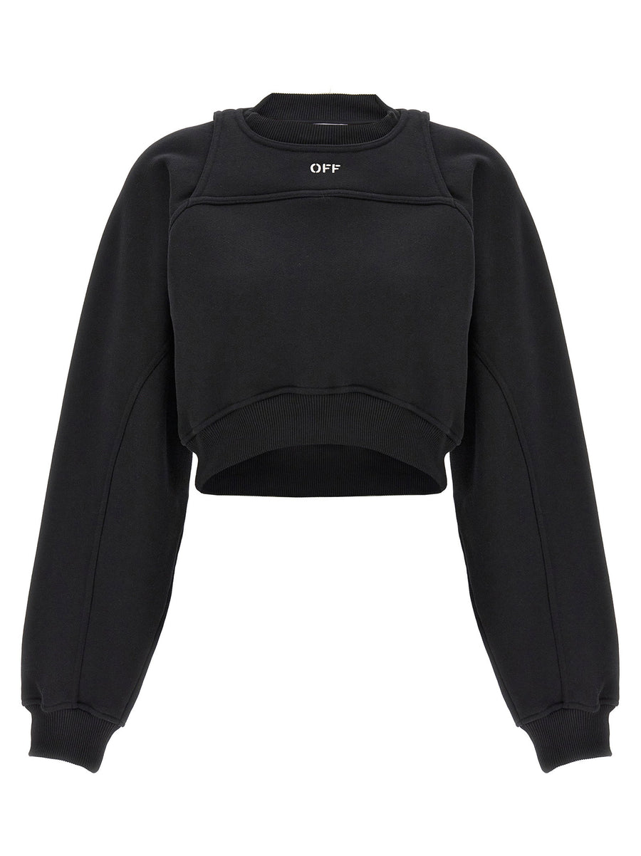 Off White Cropped Sweatshirt