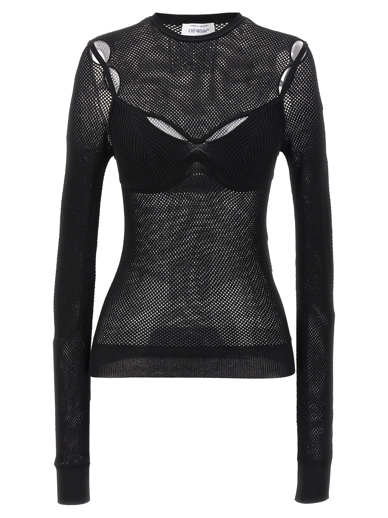 Off White Net Arrow Bralette Top
