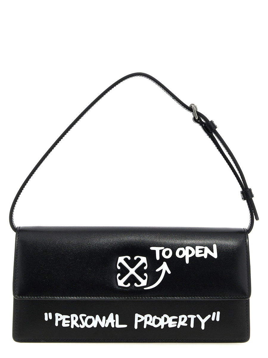 Off White Jitney 1.0 Shoulder Bag Premium Calfskin Leather Unisex Compact Luxury