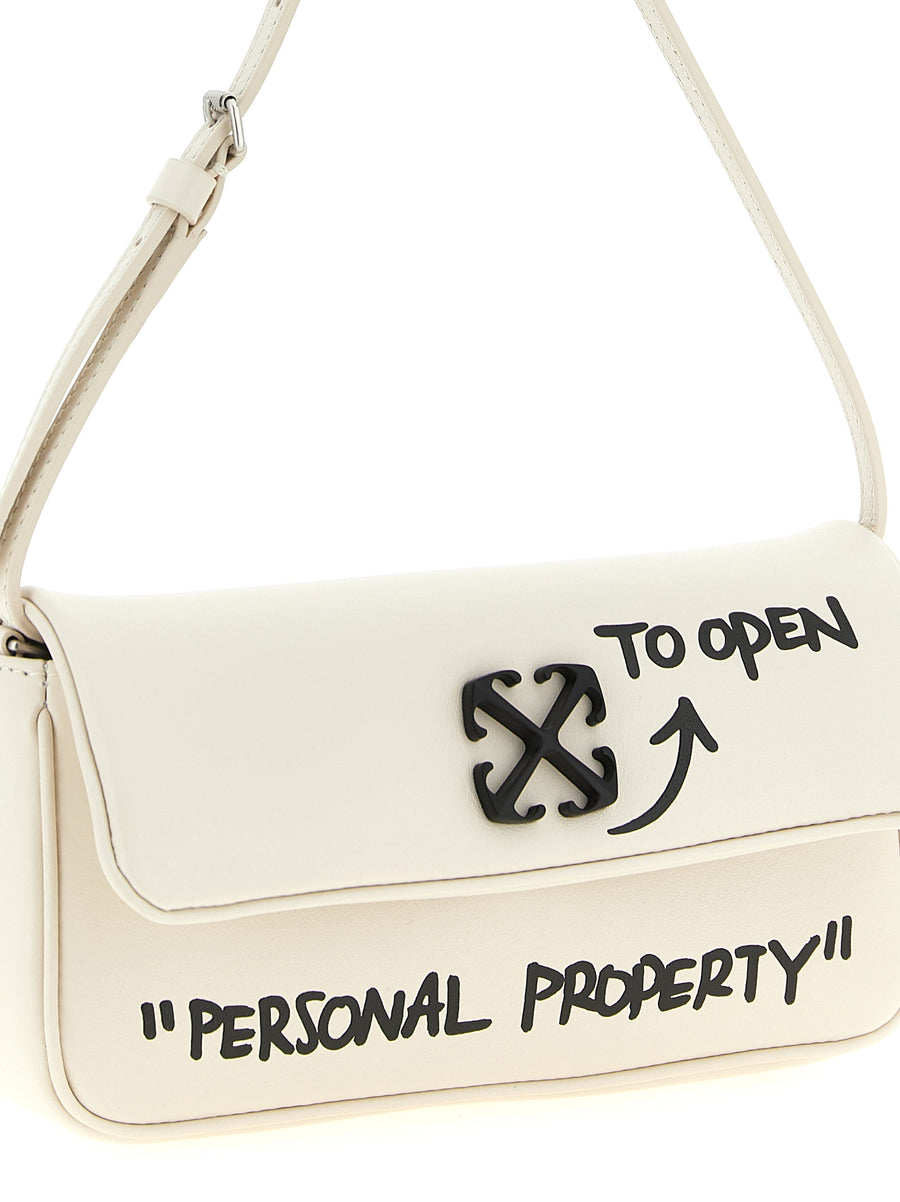 Off White Jitney 0.7 Shoulder Bag For Women Lamb Leather Graphic Chic Luxury Accessory
