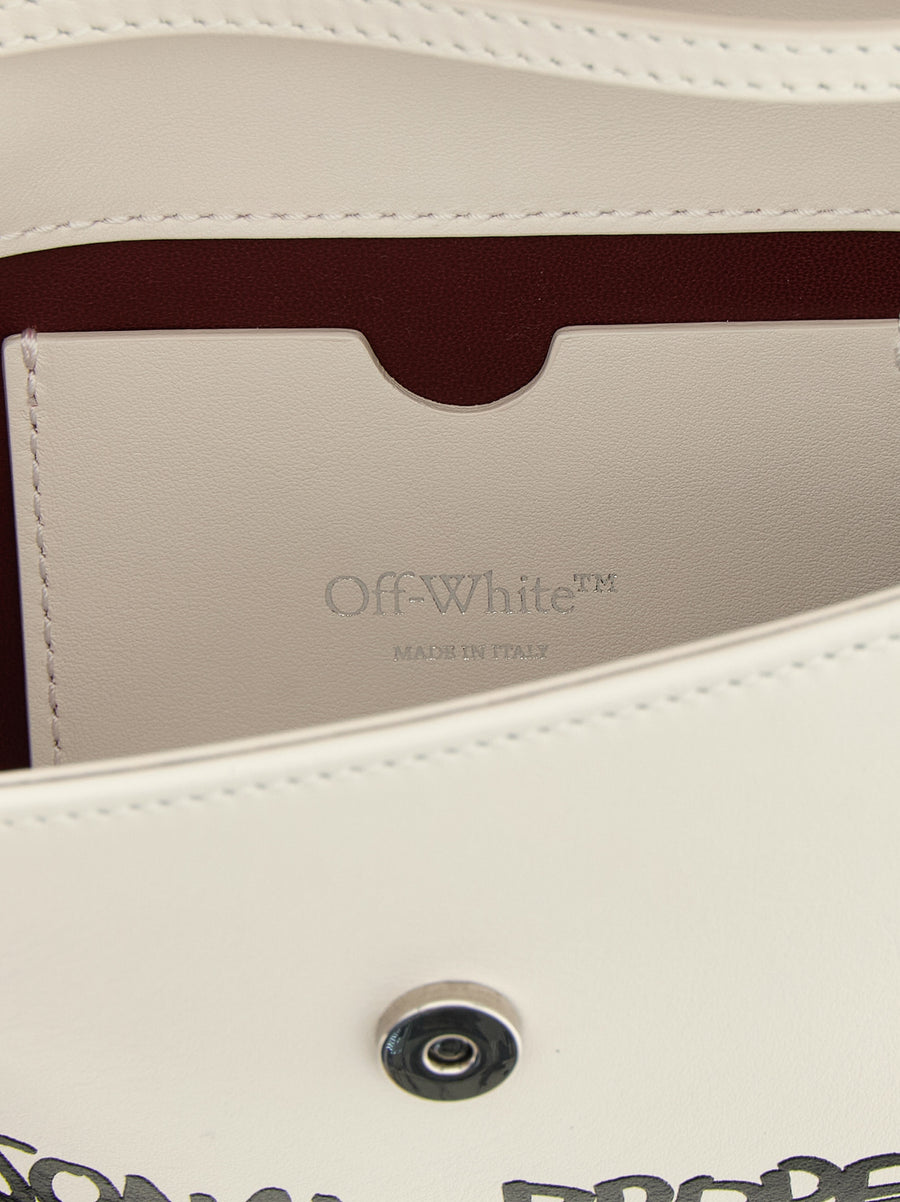 Off White Jitney 0.7 Shoulder Bag For Women Lamb Leather Graphic Chic Luxury Accessory