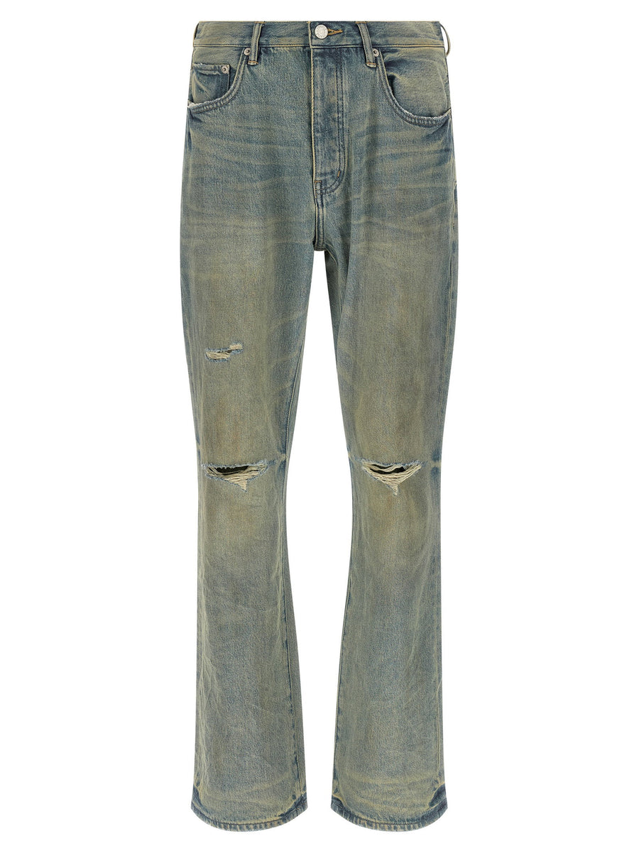 Purple P026 Dirty Fade Rip Boot Jeans