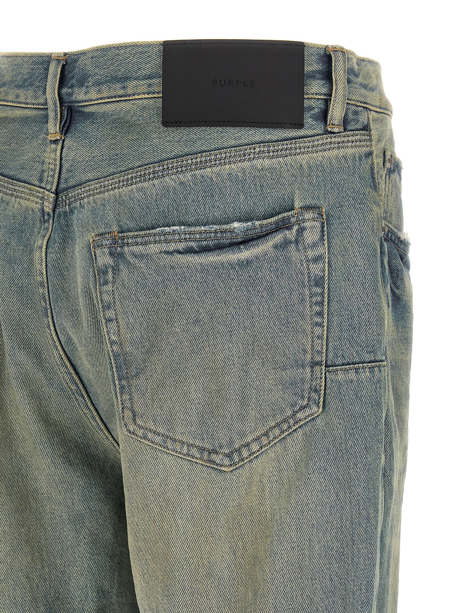 Purple P026 Dirty Fade Rip Boot Jeans