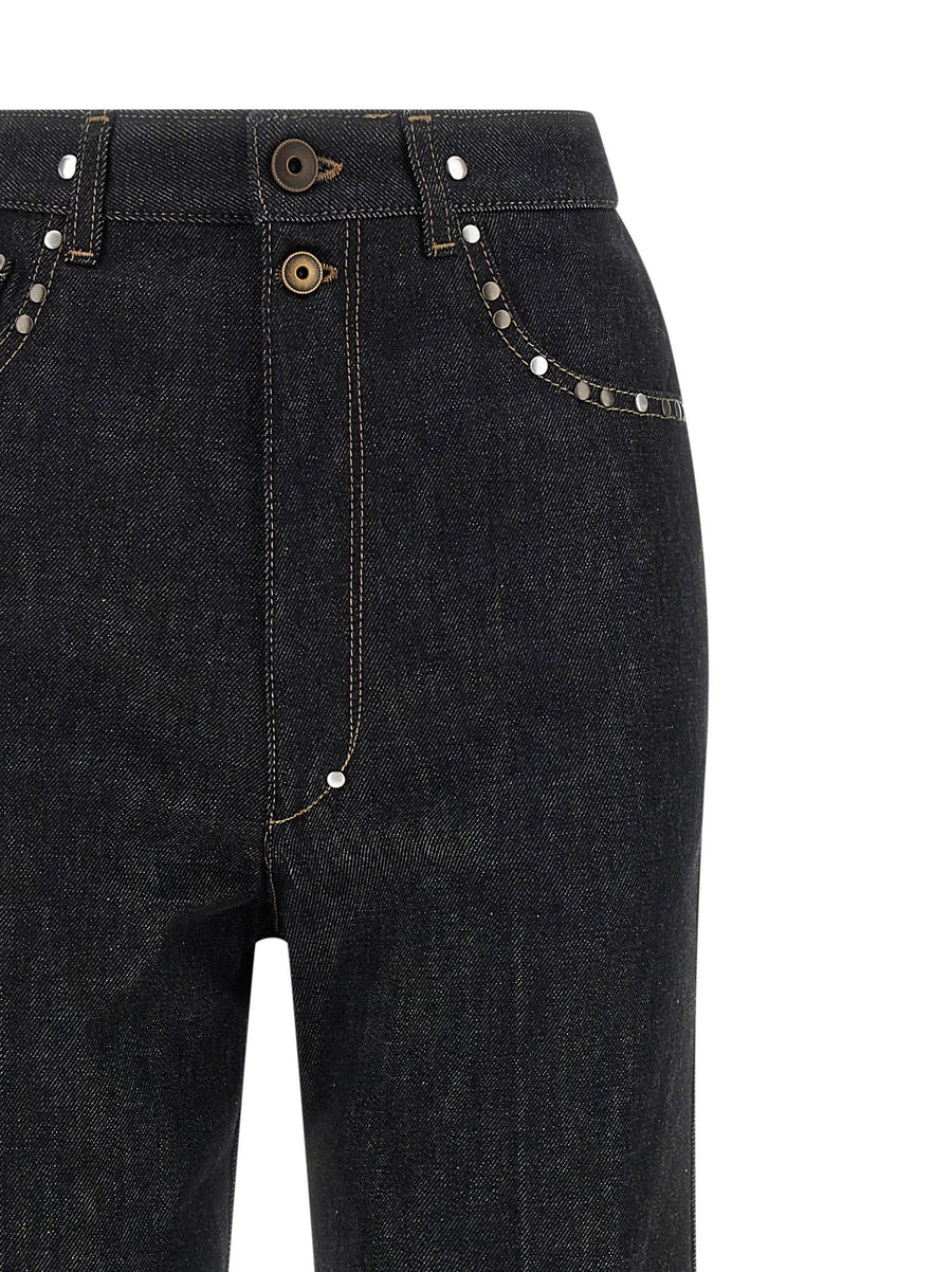 Lemaire Rivet Jeans Women High Waist Luxe 100% Cotton