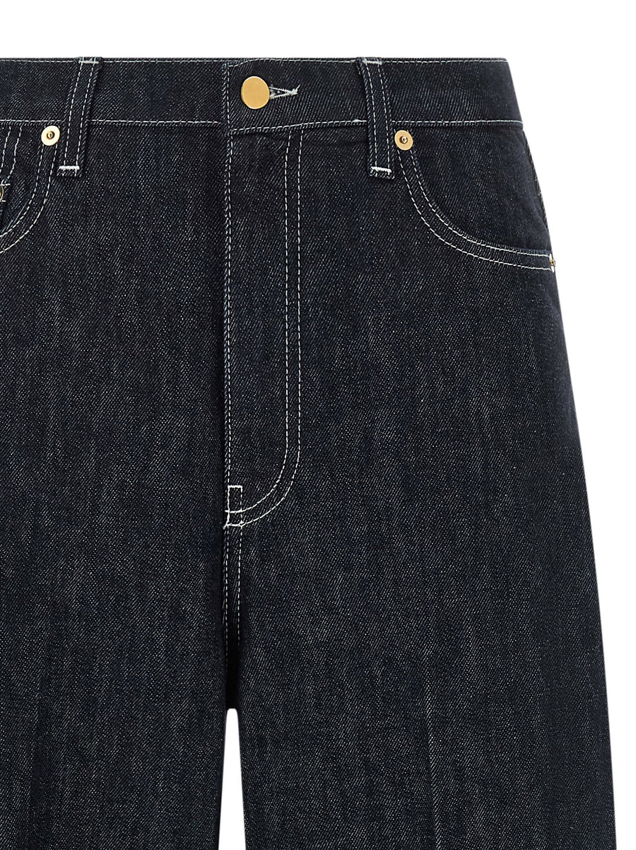 Fabiana Filippi Indigo Barrel Jeans For Women Barrel Fit Denim