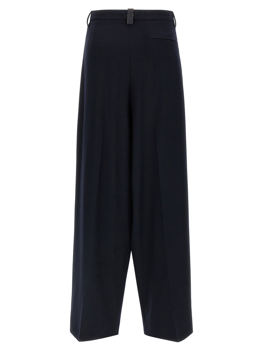 Fabiana Filippi Blue Wide Leg Trousers For Women Versatile Office To Evening Polished Tailoring