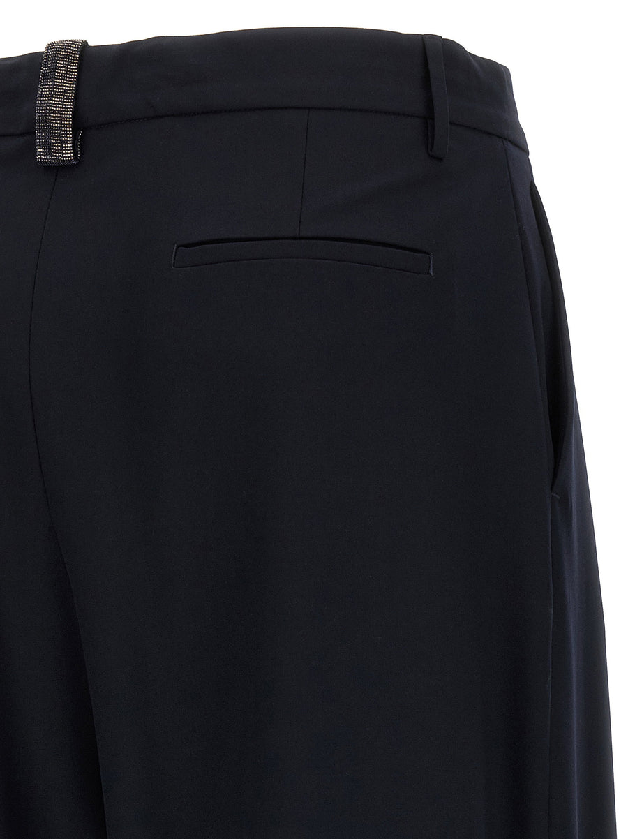 Fabiana Filippi Blue Wide Leg Trousers For Women Versatile Office To Evening Polished Tailoring