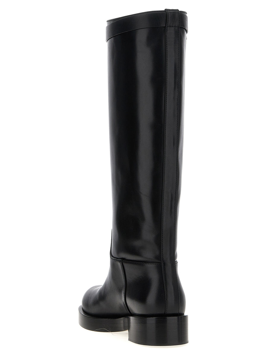 Mach And Mach Galaxy Boots For Women Jewel Detail Applique Leather Sole Premium 4 Cm Heel