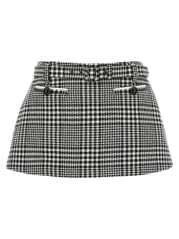 Self-Portrait Bouclé Wool Skort