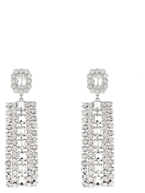 Self-Portrait Multi Crystal Droplet Earrings
