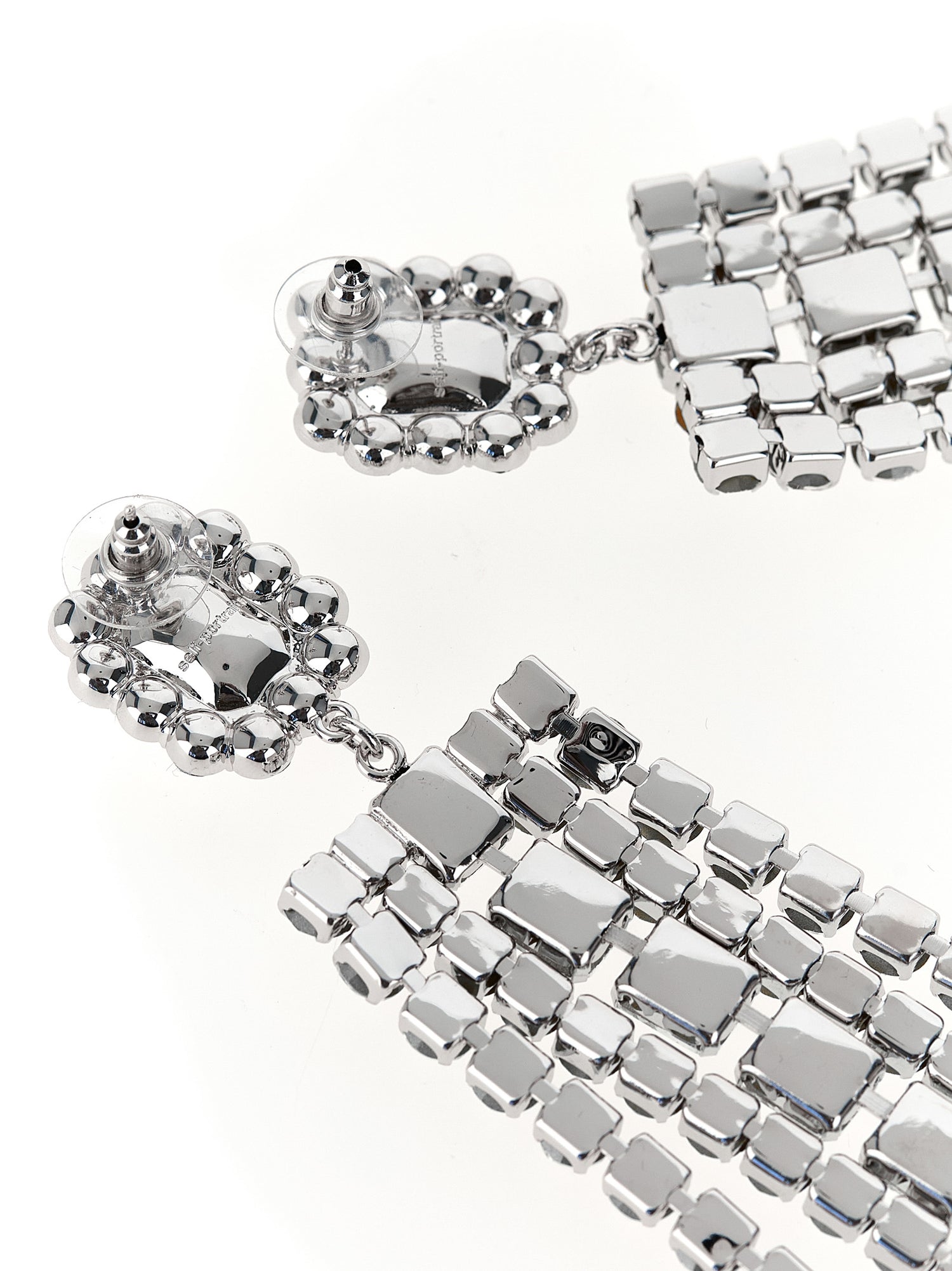 Self-Portrait Multi Crystal Droplet Earrings