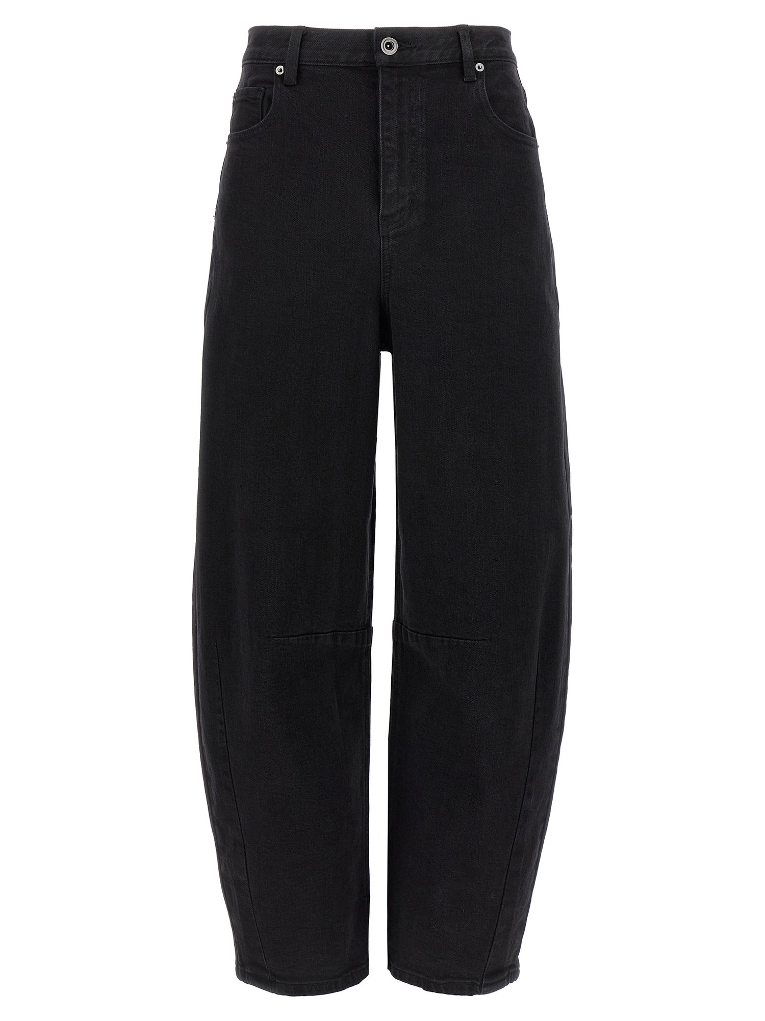 Self-Portrait Black Barrel Leg Jeans