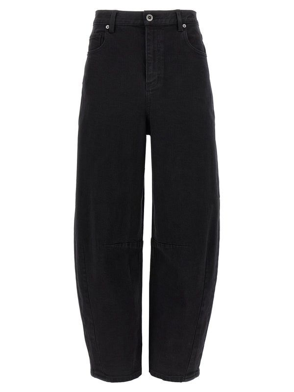 Self-Portrait Black Barrel Leg Jeans