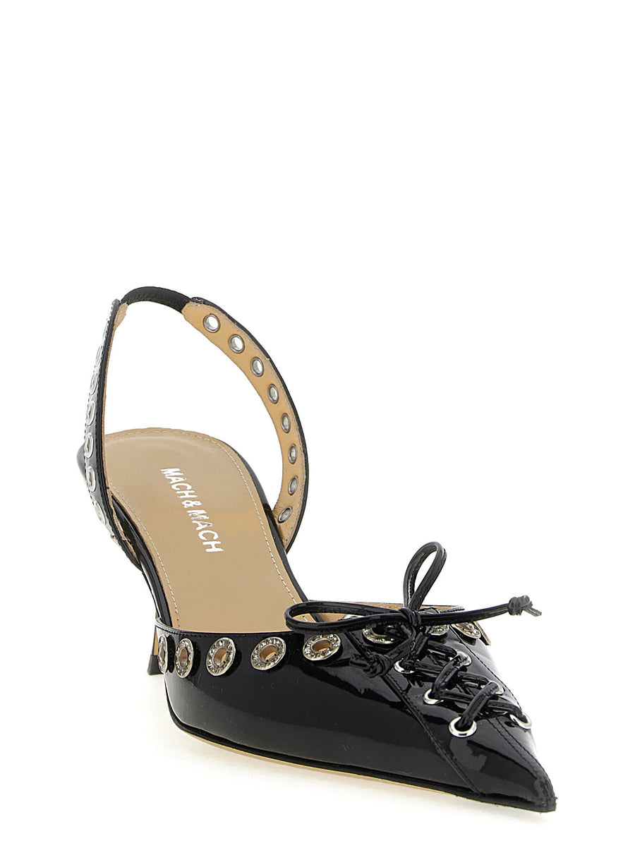 Mach & Mach Crystalized Corset Slingback Pumps For Women Sparkling Rhinestones And Statement Style