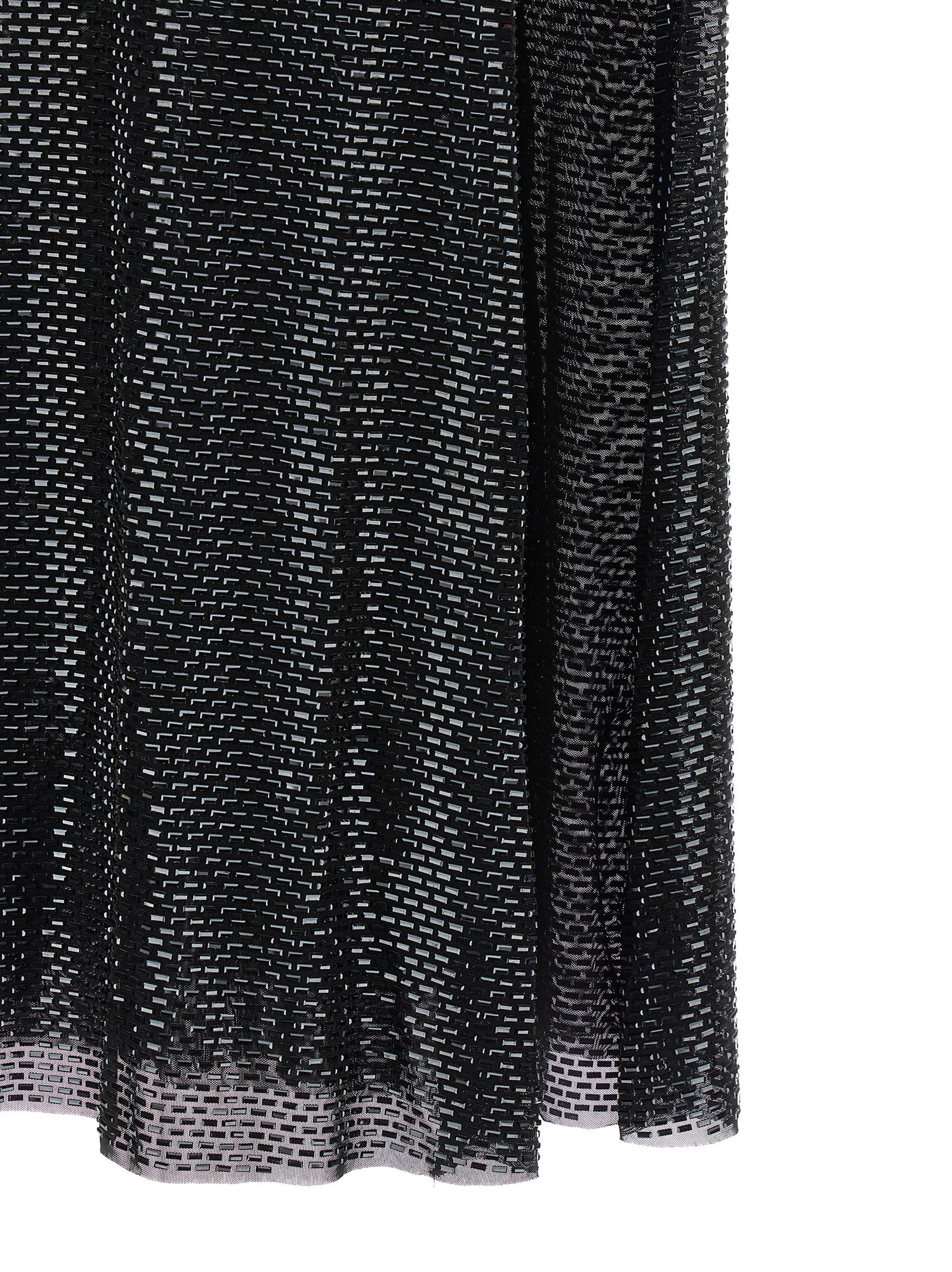 Self-Portrait Black Rhinestone Draped Maxi Dress