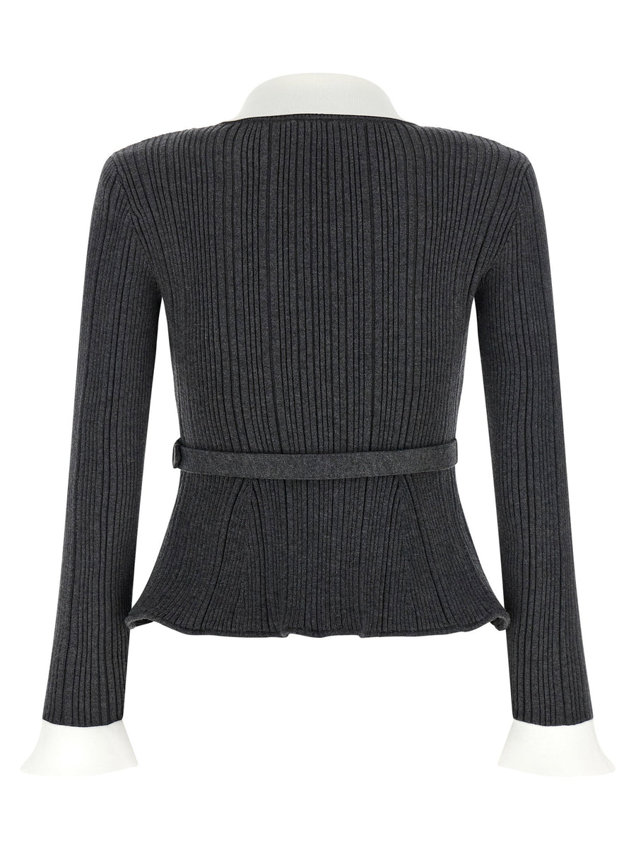 Self-Portrait Ribbed Cardigan