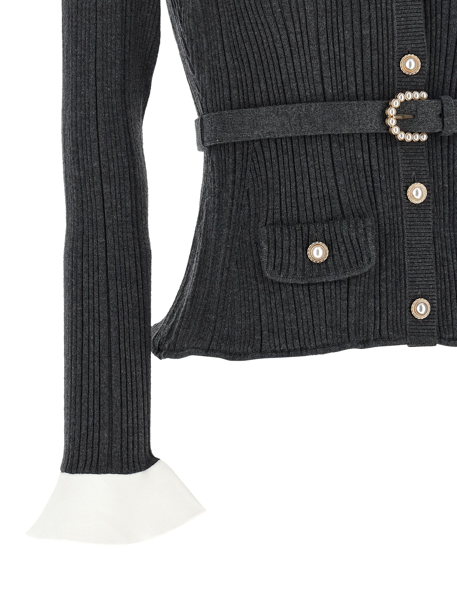 Self-Portrait Ribbed Cardigan