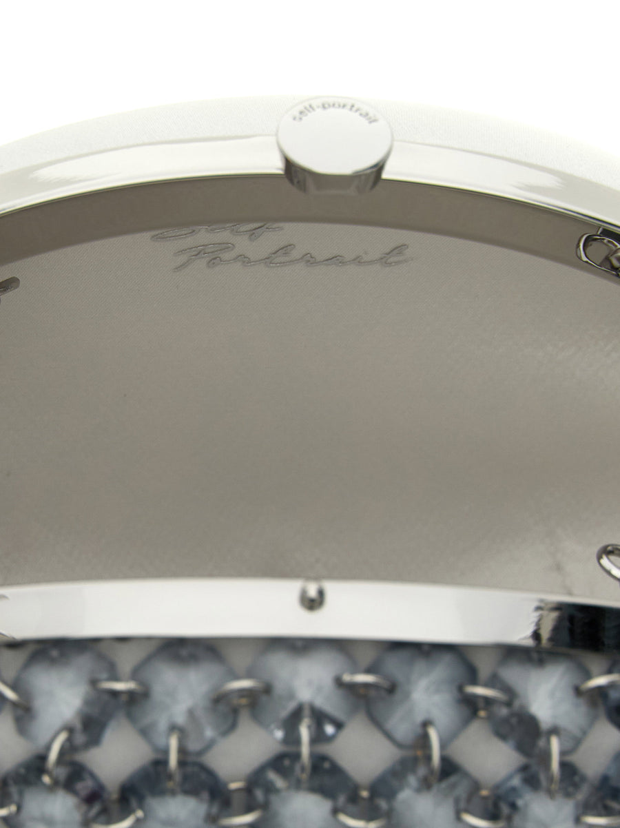 Self-Portrait Crystal Chain Clutch