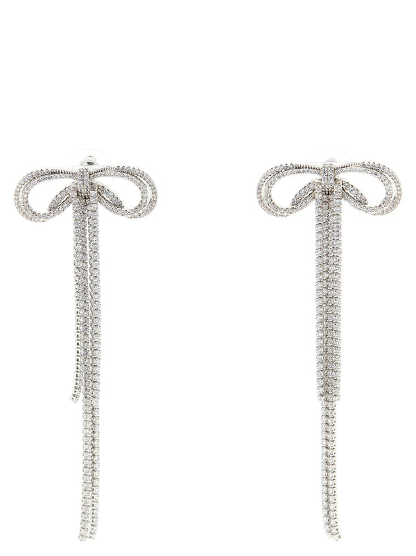 Self-Portrait Double Crystal Bow Earrings