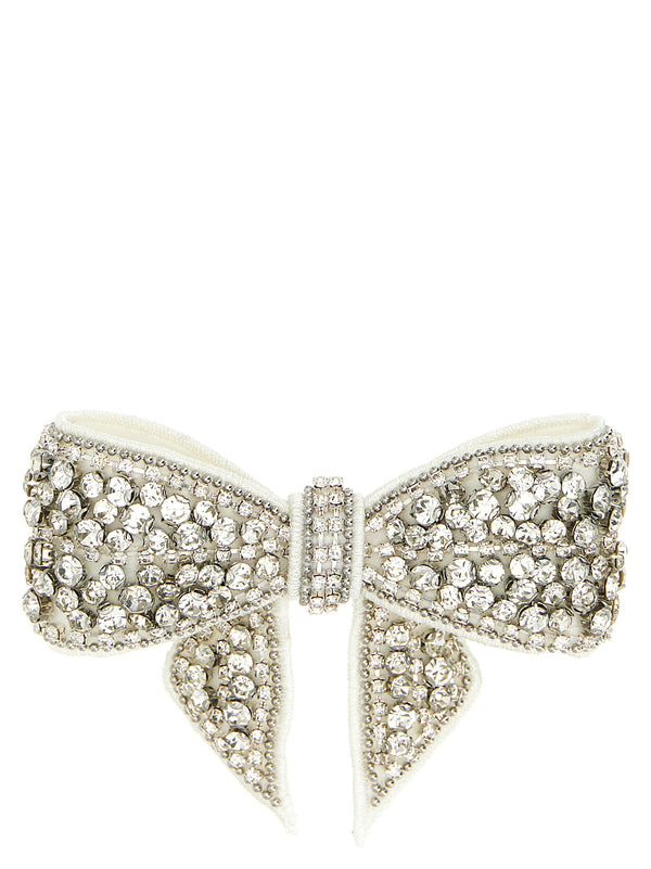 Self-Portrait Crystal Embellished Bow Hair Clip