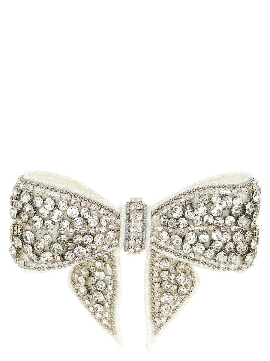 Self-Portrait Crystal Embellished Bow Hair Clip