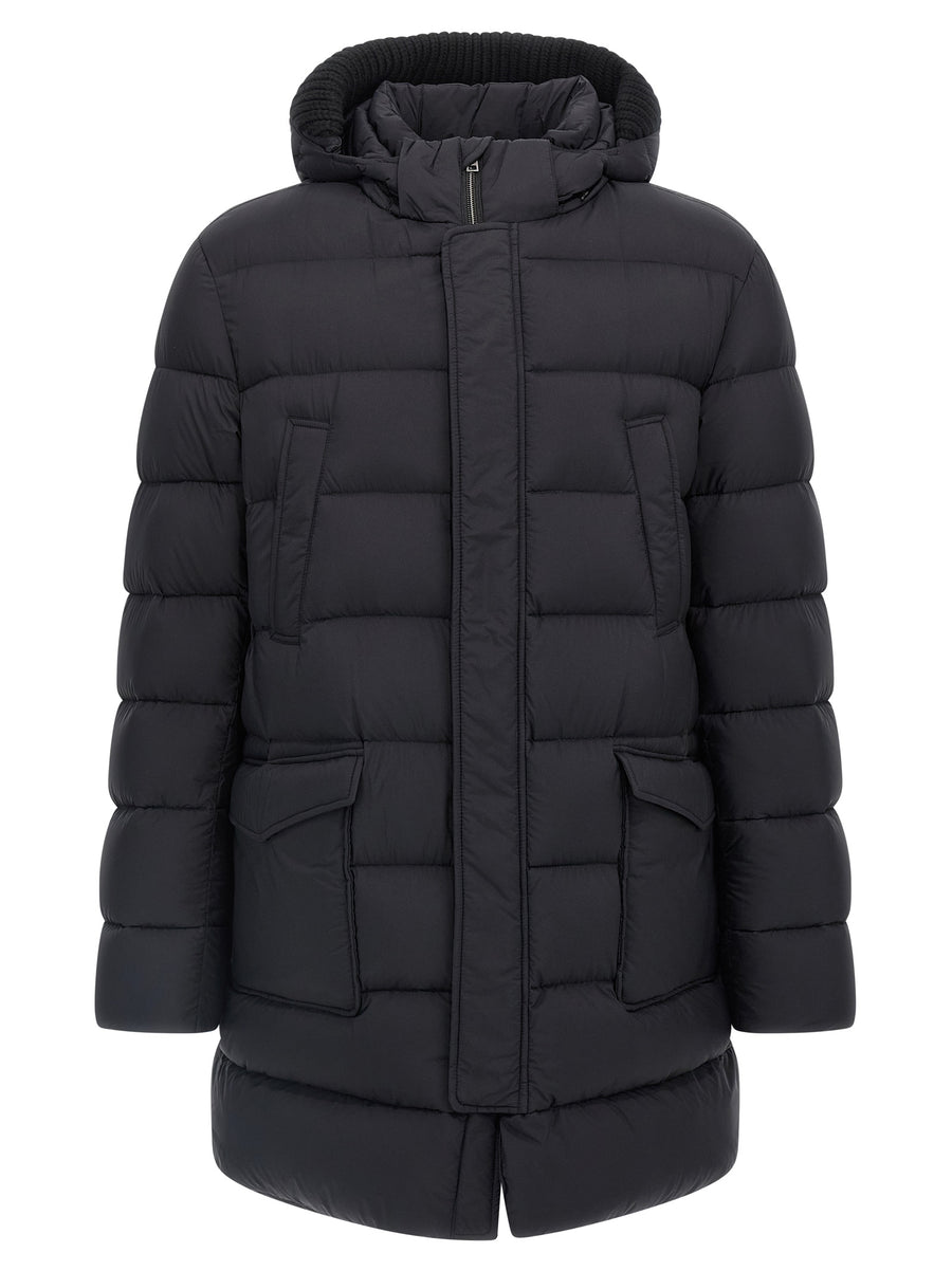 Herno Il Parka Down Jacket For Women Refined Long Silhouette Water Resistant Nylon Microfiber Goose Down Removable Hood