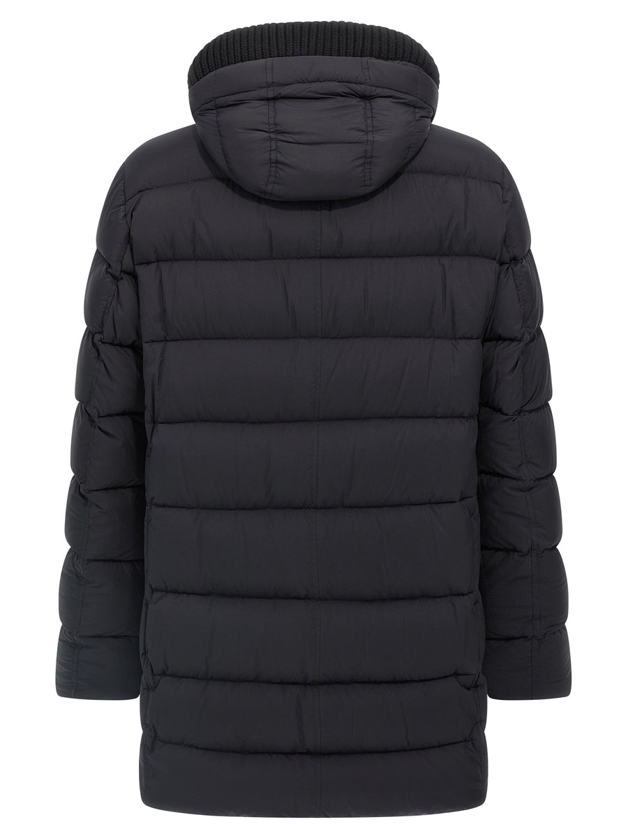 Herno Il Parka Down Jacket For Women Refined Long Silhouette Water Resistant Nylon Microfiber Goose Down Removable Hood