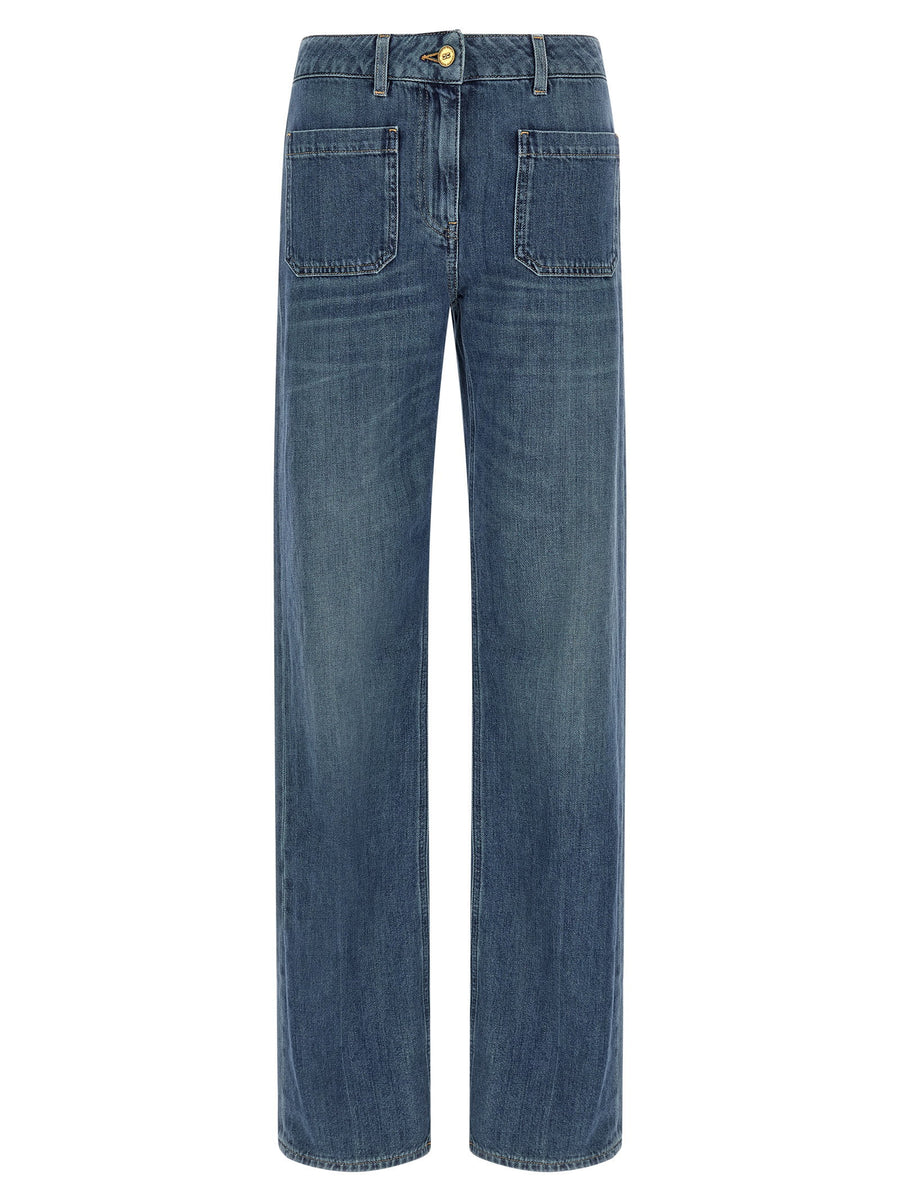 Elisabetta Franchi Logo Embroidery Jeans