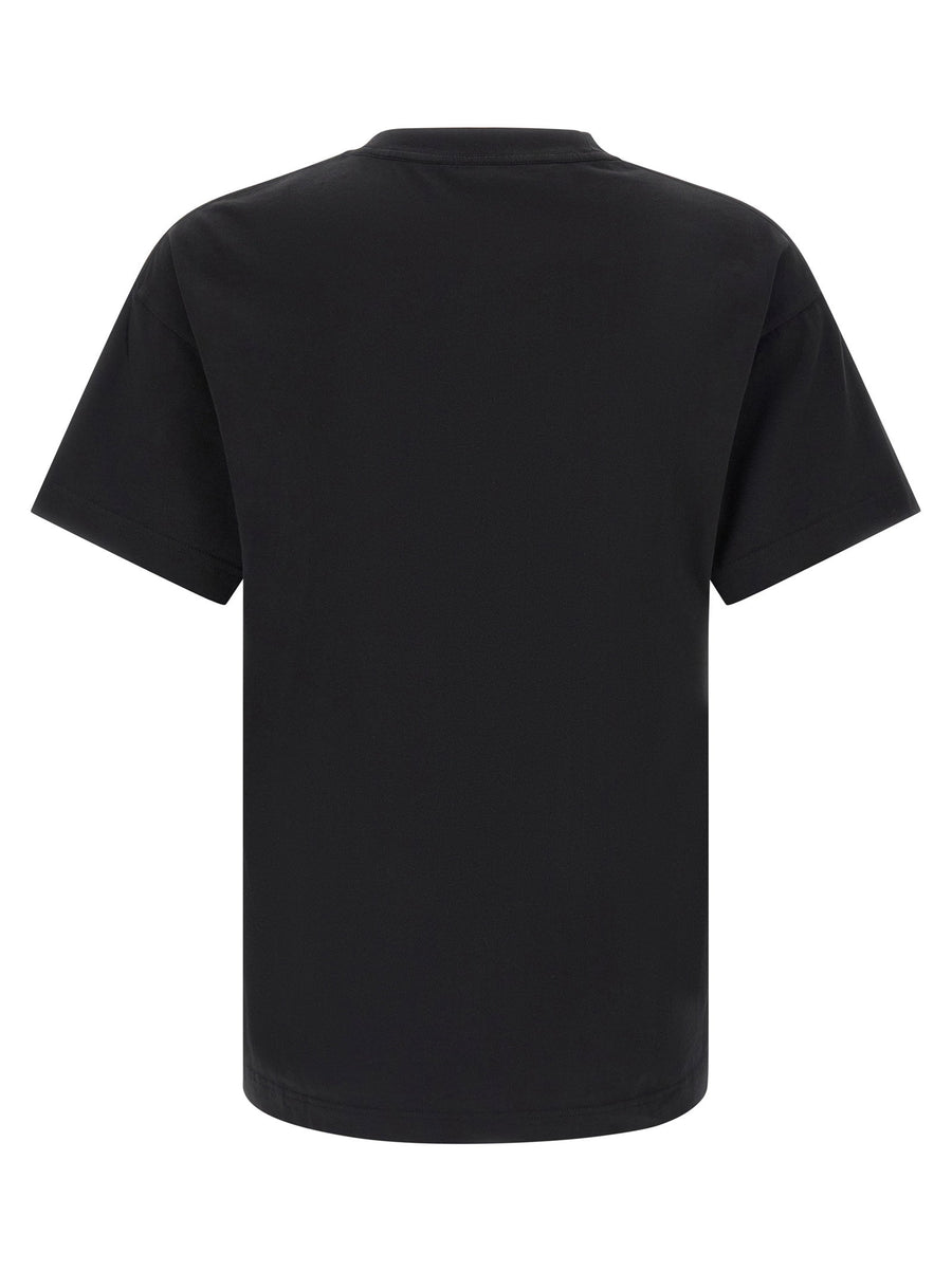 Palm Angels Bear Graphic Tee For Men Luxury 100 Percent Cotton Black Crew Neck Front Logo Premium Streetwear Style