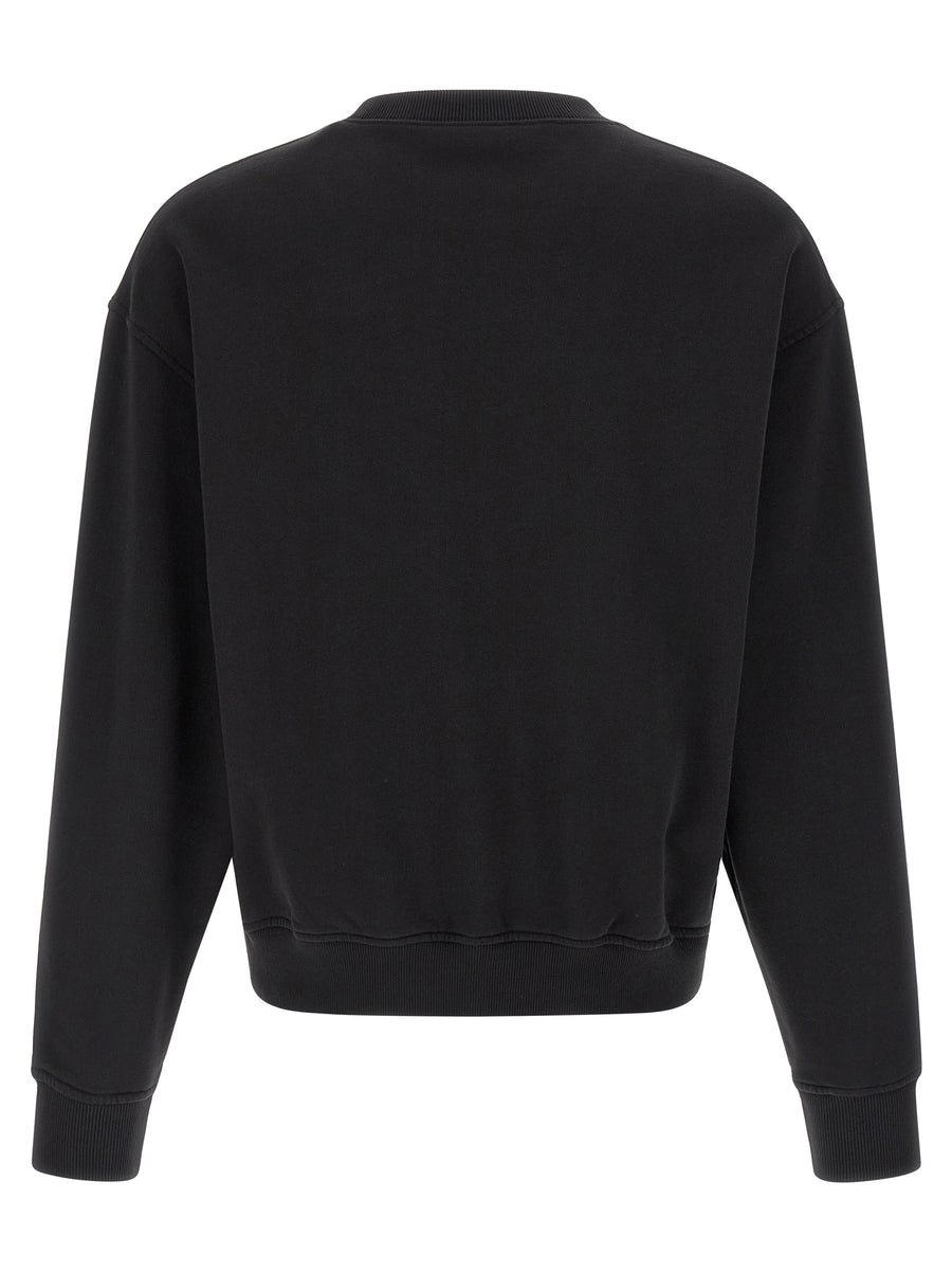 Palm Angels Bear Sweatshirt For Men With Bouclé Patch And Front Logo Print Relaxed Fit Luxury Streetwear