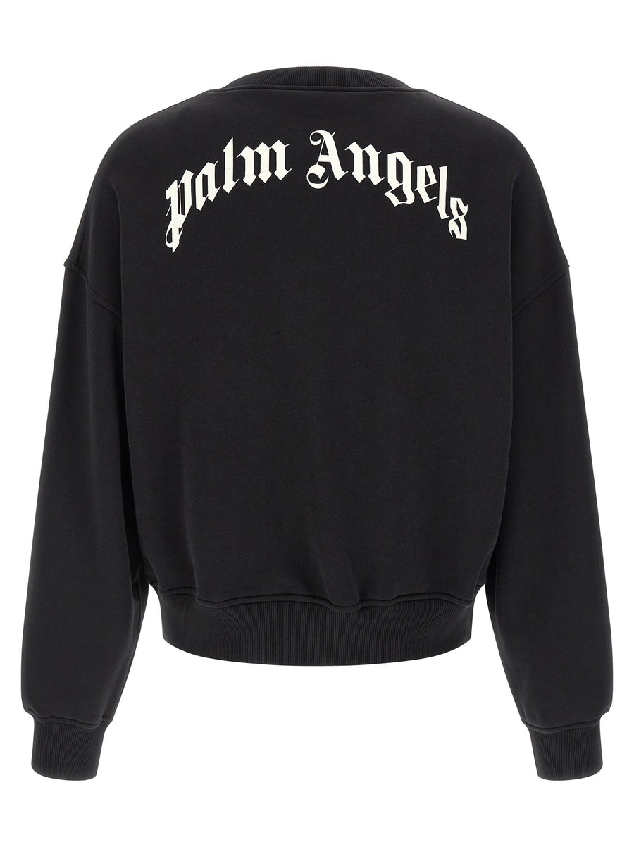 Palm Angels Back Curved Logo Sweatshirt