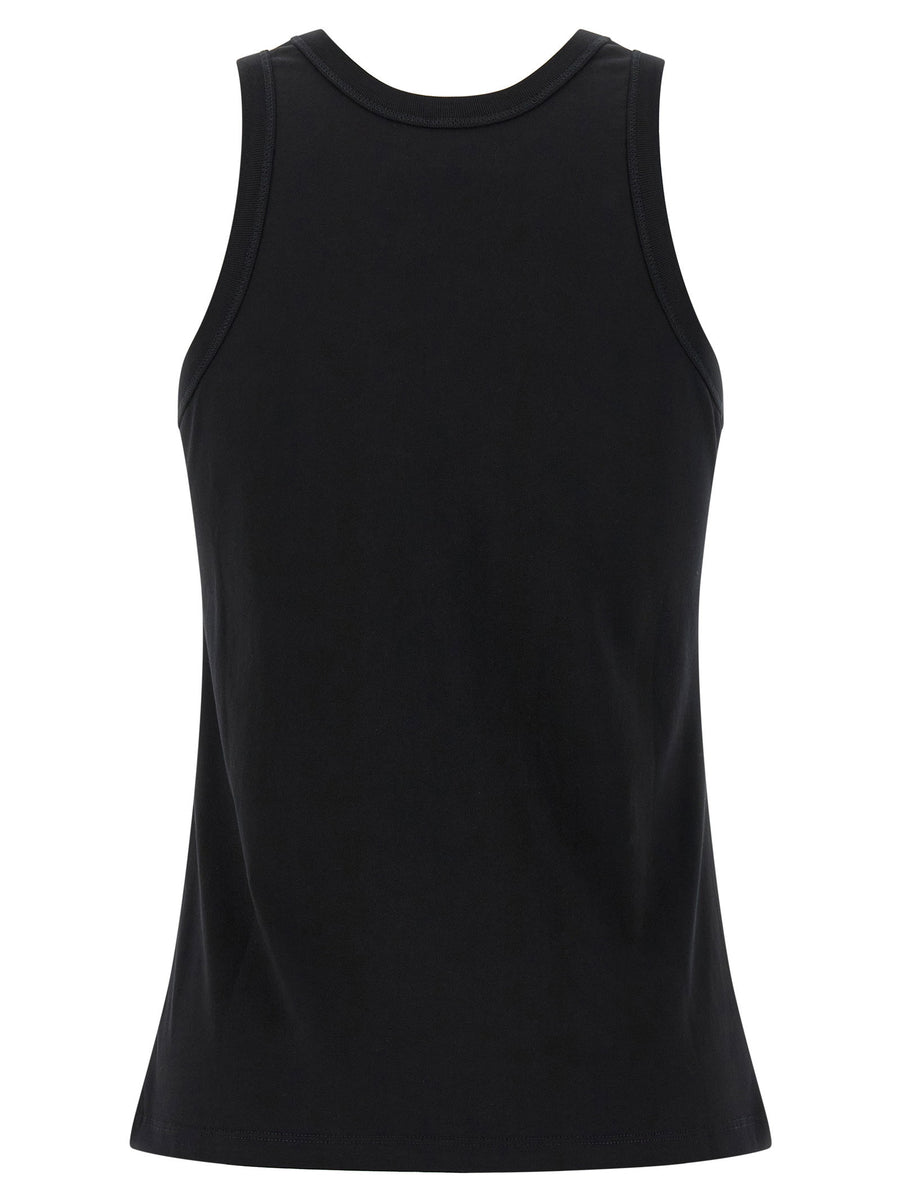 Loulou De Saison Poso Tank Top For Women Premium Supima Cotton With Embroidered Logo Minimalist Essential