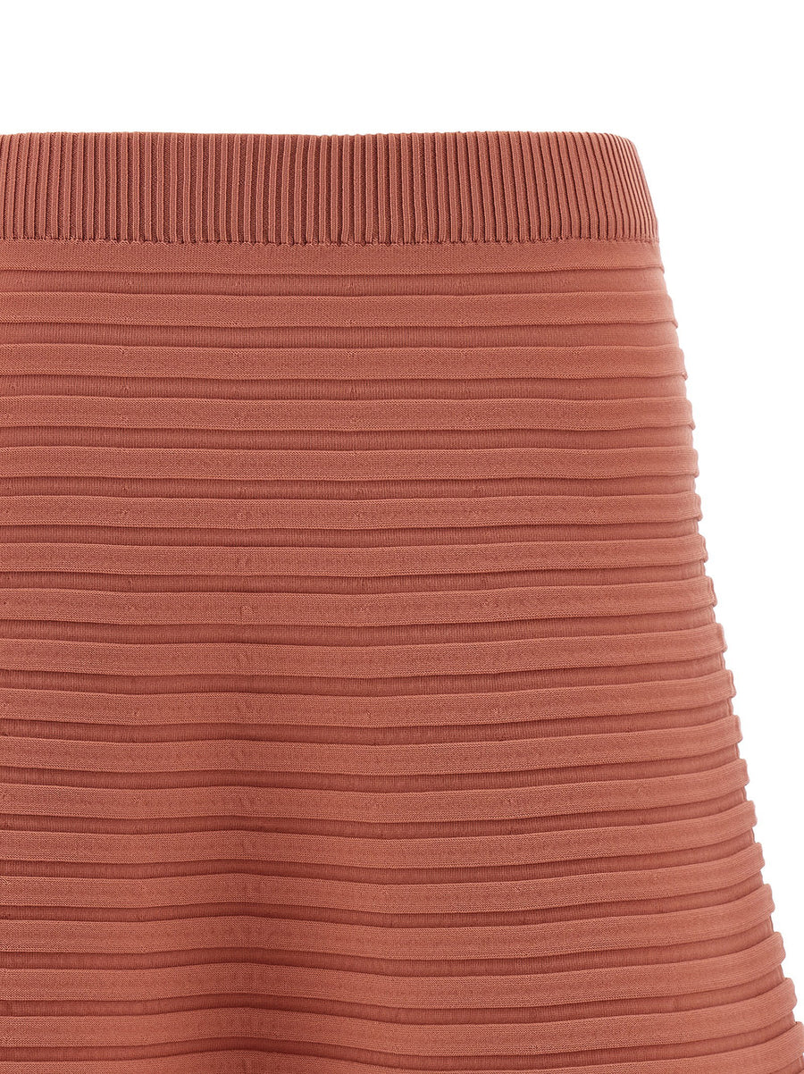 Bounce Knit Pleated Midi Skirt by Pleats Please Issey Miyake for Women Fluid Drape and Movement