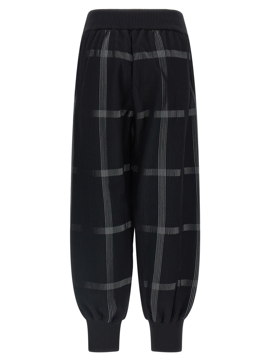 Pleats Please Issey Miyake Luxurious Crossing Knit Pants For Women One Size Wide Leg Trousers