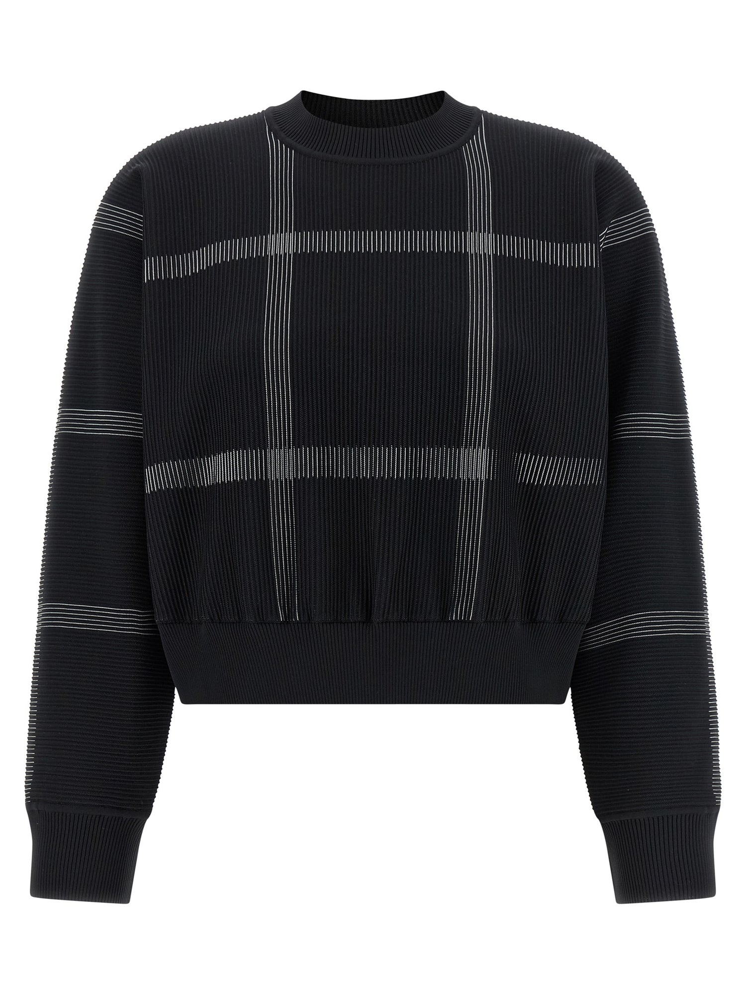 Pleats Please Issey Miyake Crossing Knit Sweater
