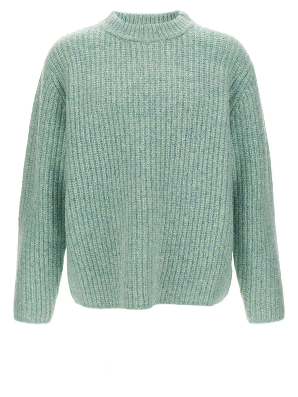 Séfr Darko Mens Brushed Wool Blend Sweater in Light Blue for Easy Layering and Smart Casual