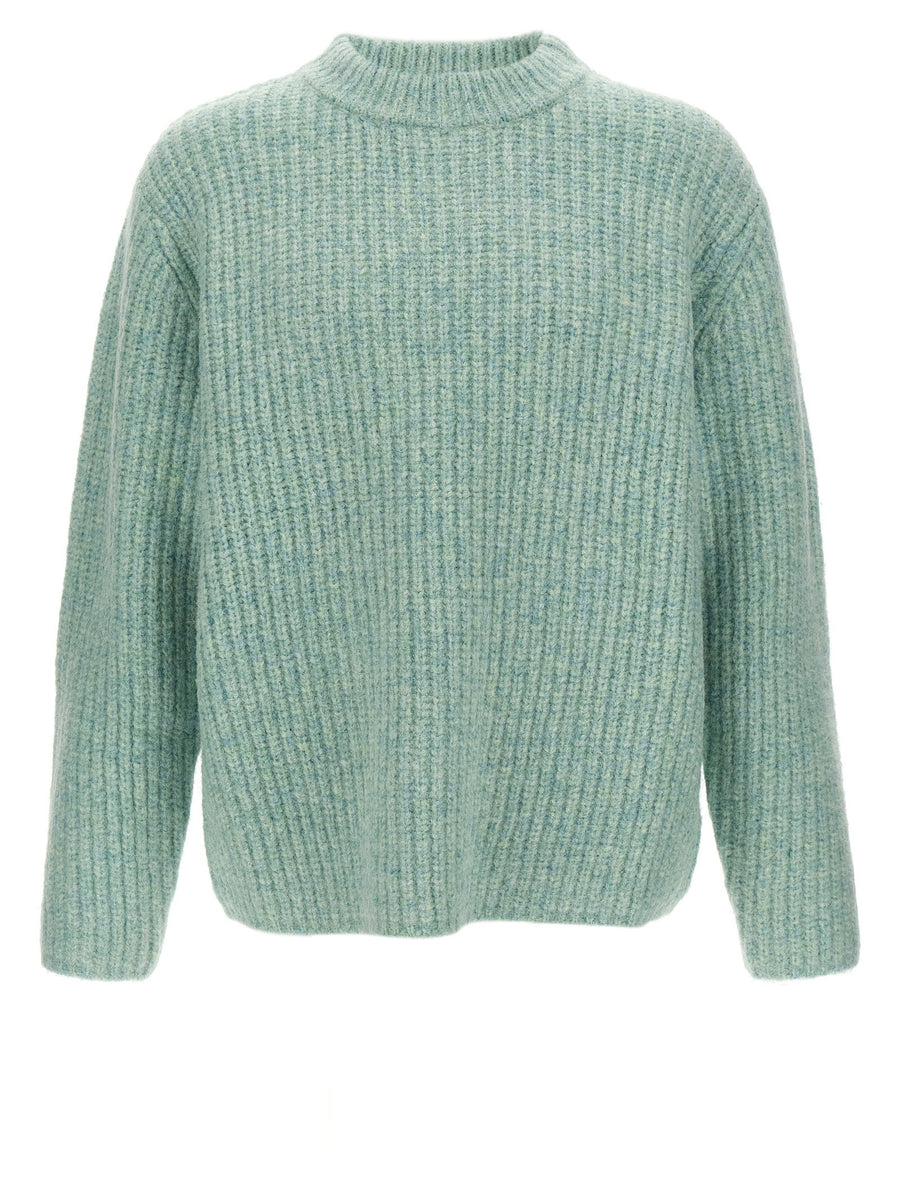 Séfr Darko Mens Brushed Wool Blend Sweater in Light Blue for Easy Layering and Smart Casual