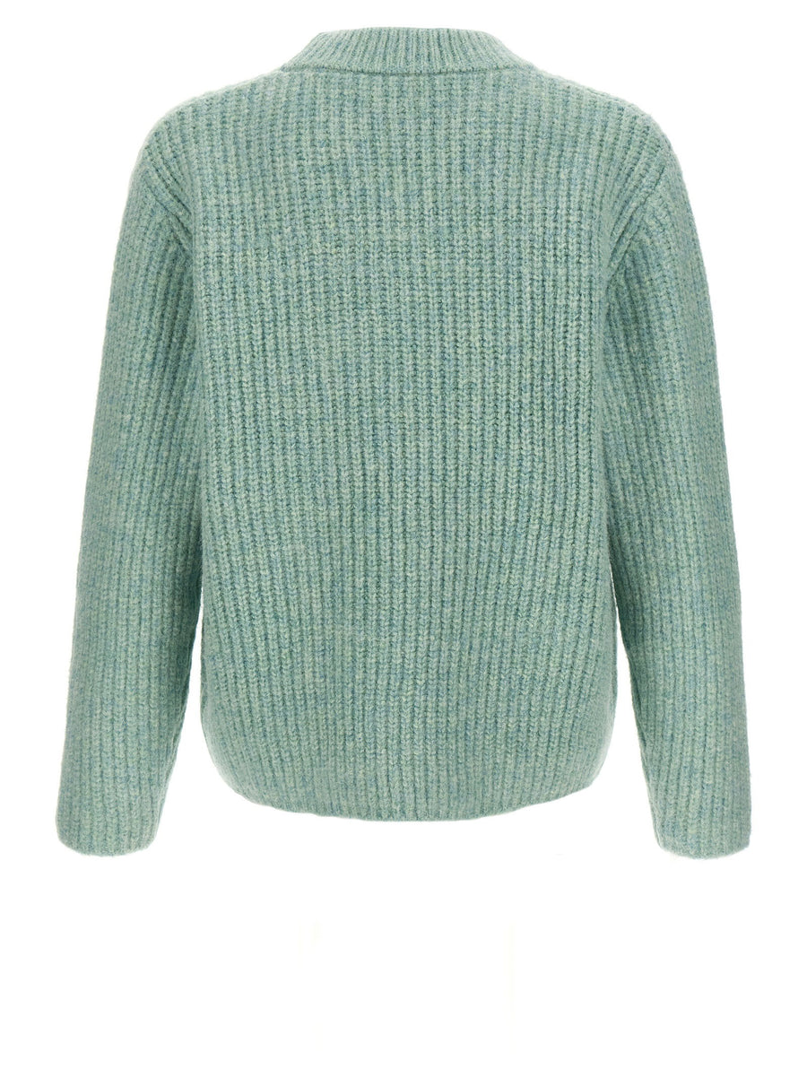 Séfr Darko Mens Brushed Wool Blend Sweater in Light Blue for Easy Layering and Smart Casual