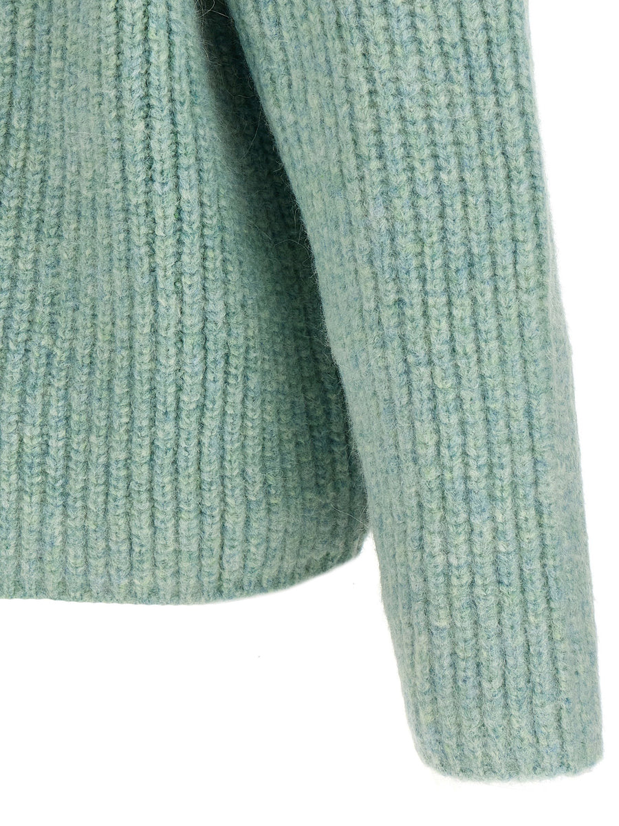 Séfr Darko Mens Brushed Wool Blend Sweater in Light Blue for Easy Layering and Smart Casual