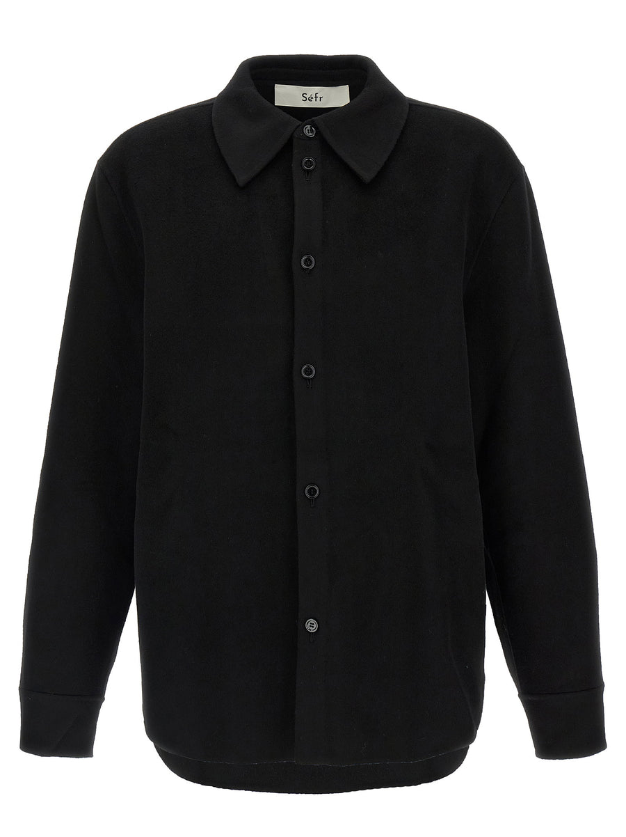 Séfr Lenny Shirt Luxury Wool Cashmere For Modern Men DoubleFace Warmth Day To Night