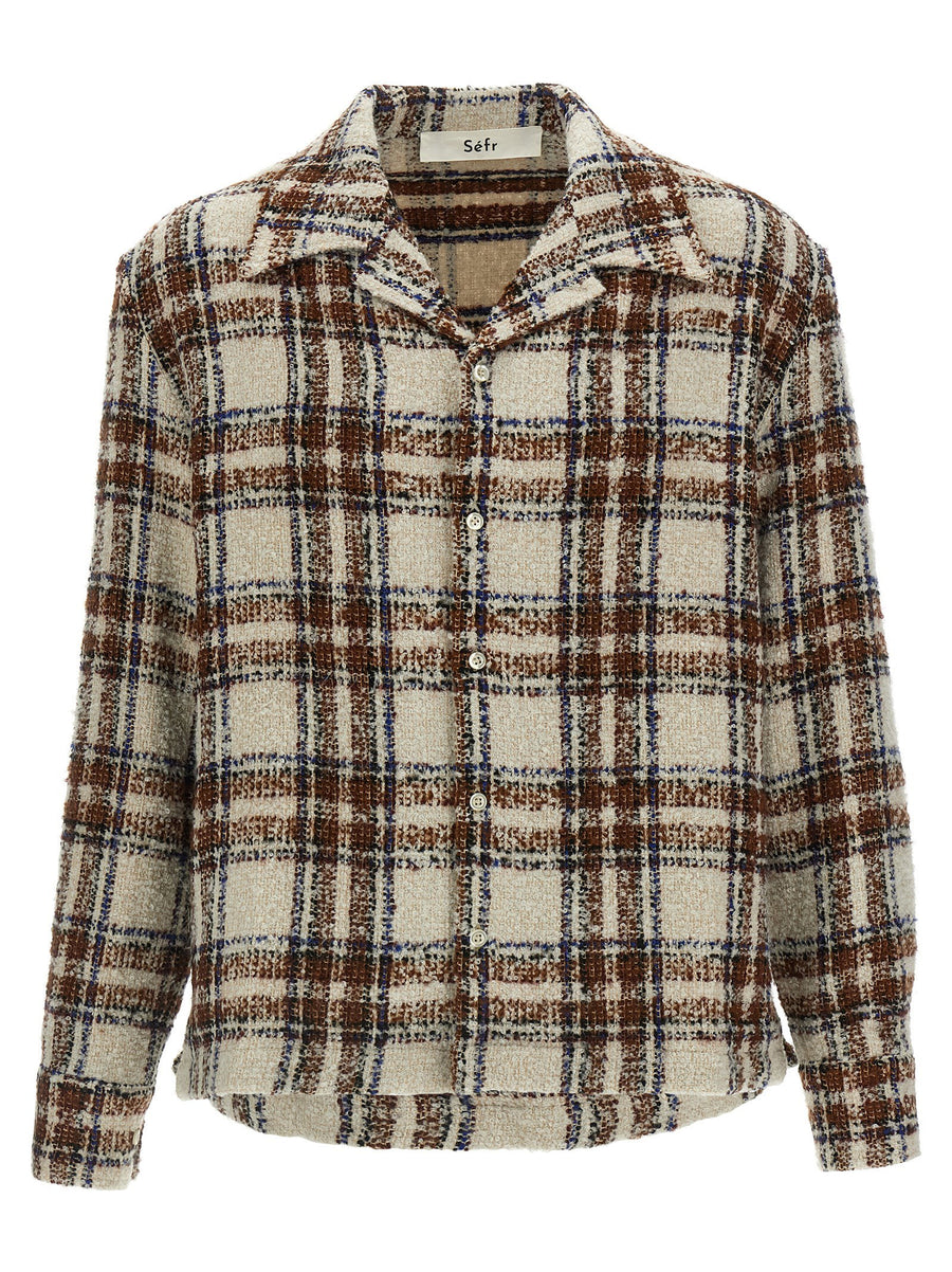Séfr Ojai Shirt For Men With Bouclé Texture And Multicolor Check Premium Versatile Smart Casual