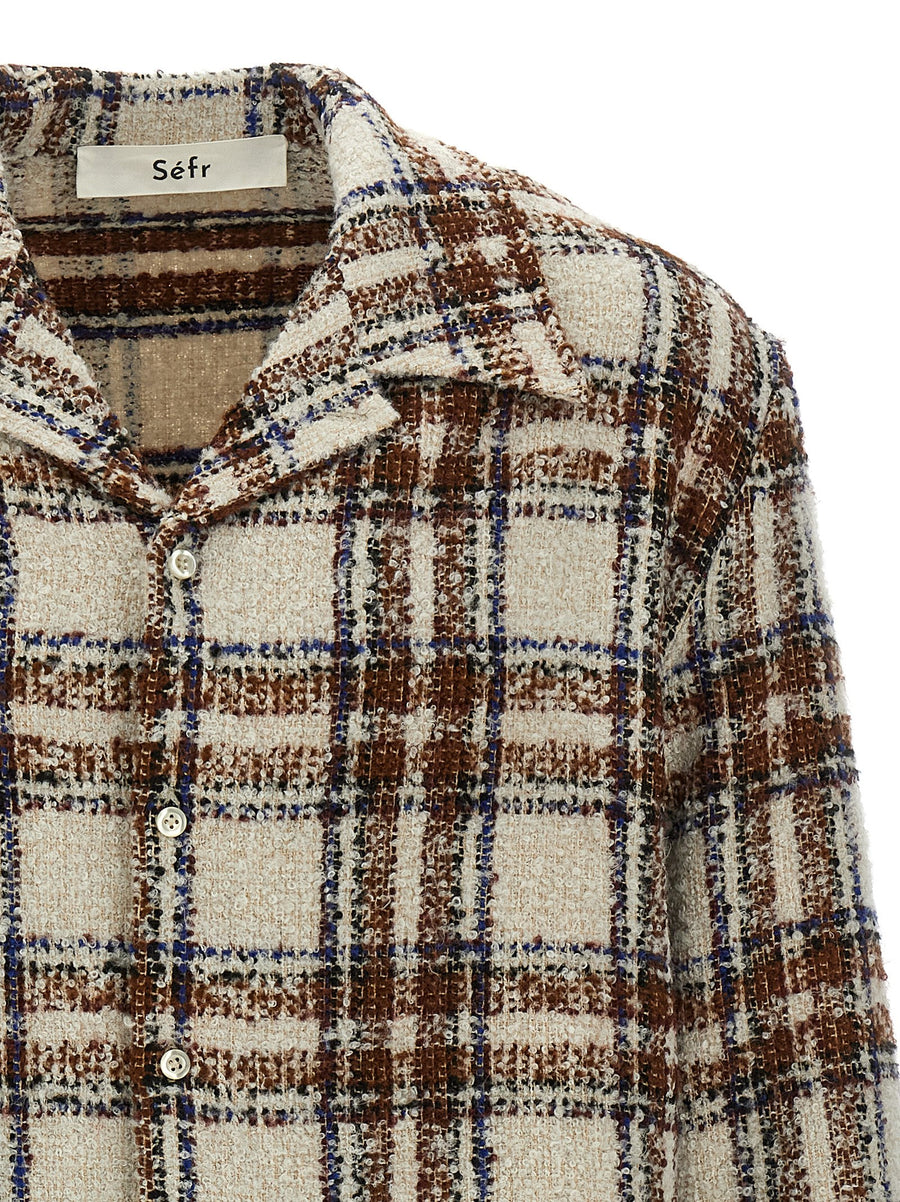 Séfr Ojai Shirt For Men With Bouclé Texture And Multicolor Check Premium Versatile Smart Casual