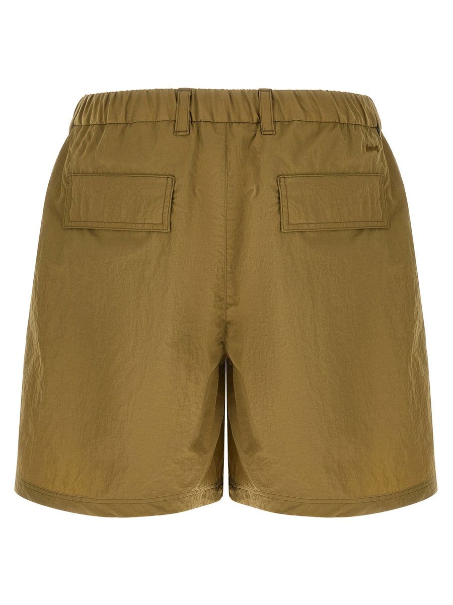 Laminar Cargo Bermuda Shorts Ultralight Technical Polyamide For Men With Secure Closures And Cargo Pockets Green