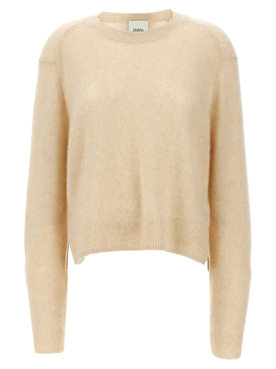 Isabel Marant Lylia Silk Blend Beige Sweater For Women Timeless Versatile Luxury Topwear